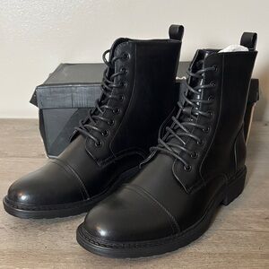 Nick Graham Classic Black Men's Lace-Up Boots NWT
